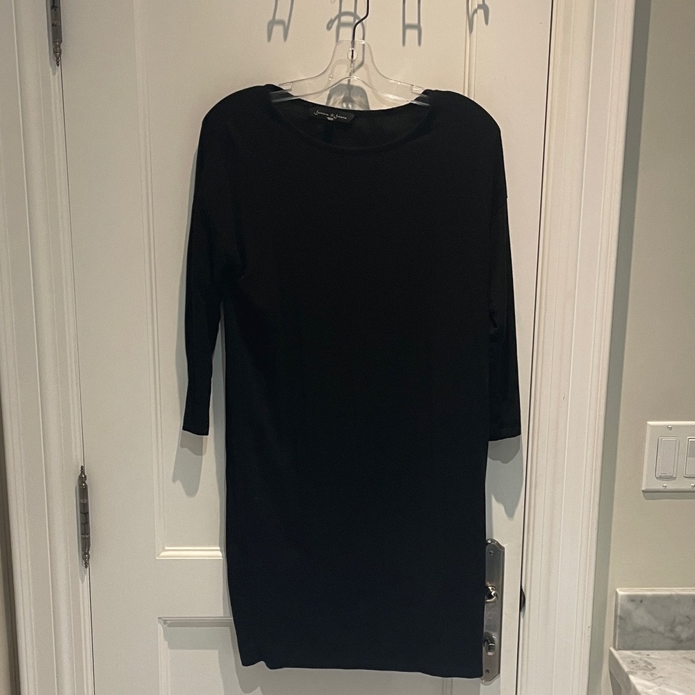 Chic Long Sleeve Black Dress